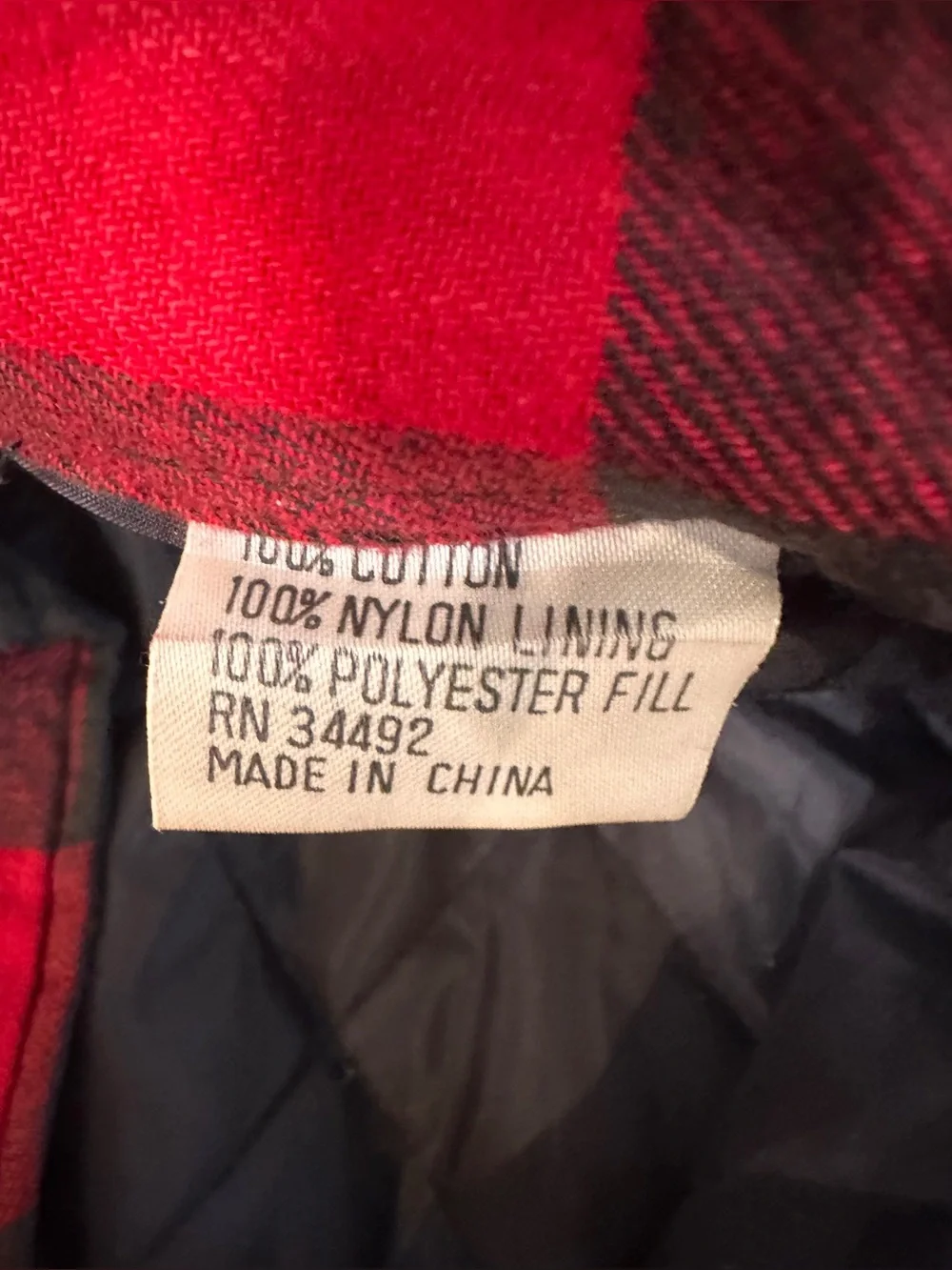 VTG Hugo Valentino Mens Shirt Flannel Jacket Quilted Lining Buffalo Plaid XL